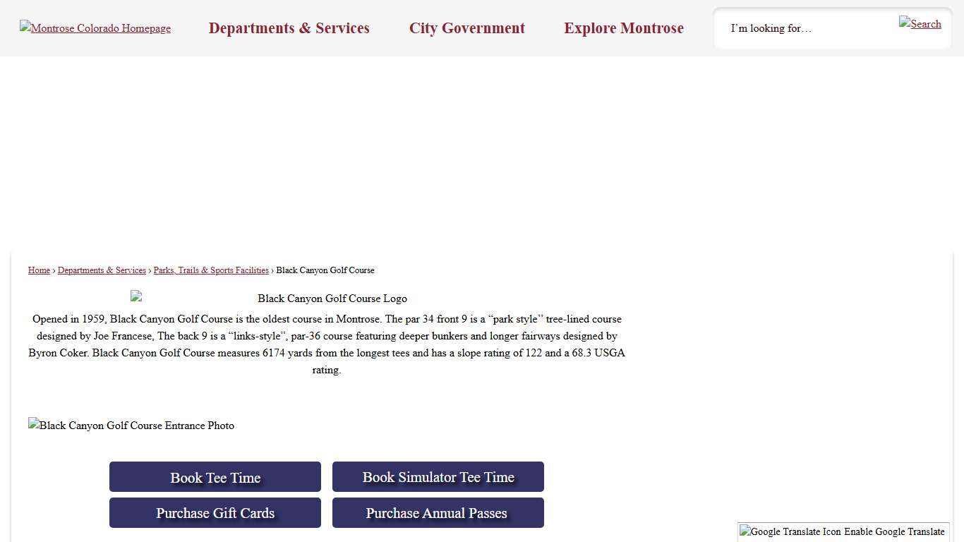 Black Canyon Golf Course Montrose, CO - Official Website